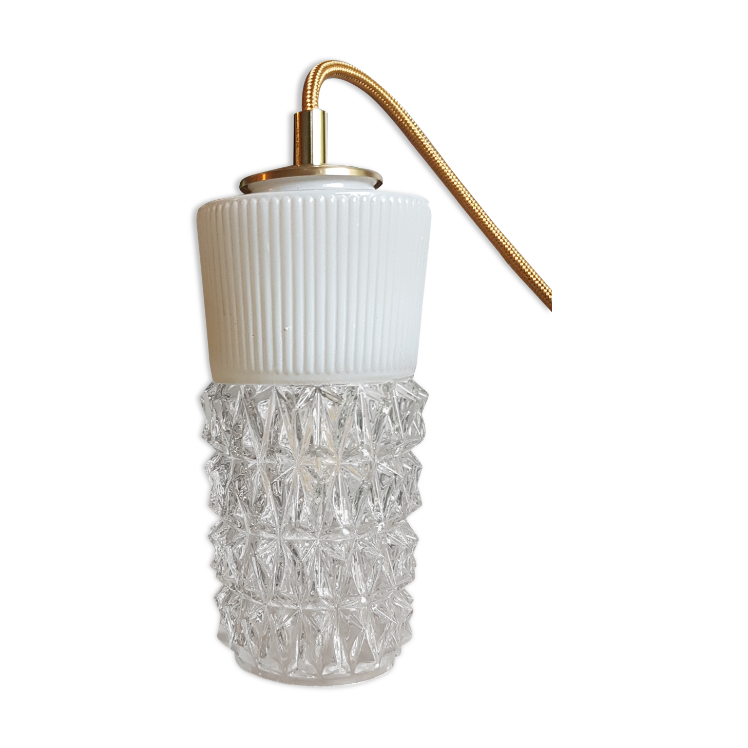 Vintage tulip hanging lamp