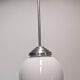 Suspension boule XL Art déco en opaline blanche vers 1920