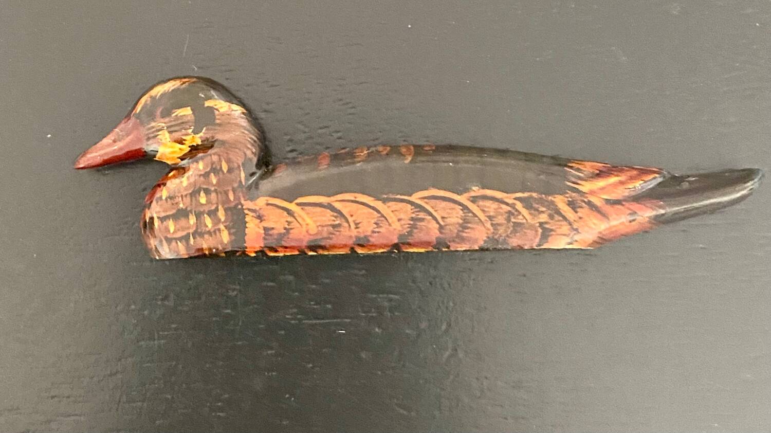 6 duck knife holders in lacquered wood