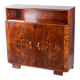 Ard Deco Commode in Walnut and Glass, Czech, 1920s