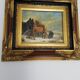Tableau huile sur bois "campagne russe"