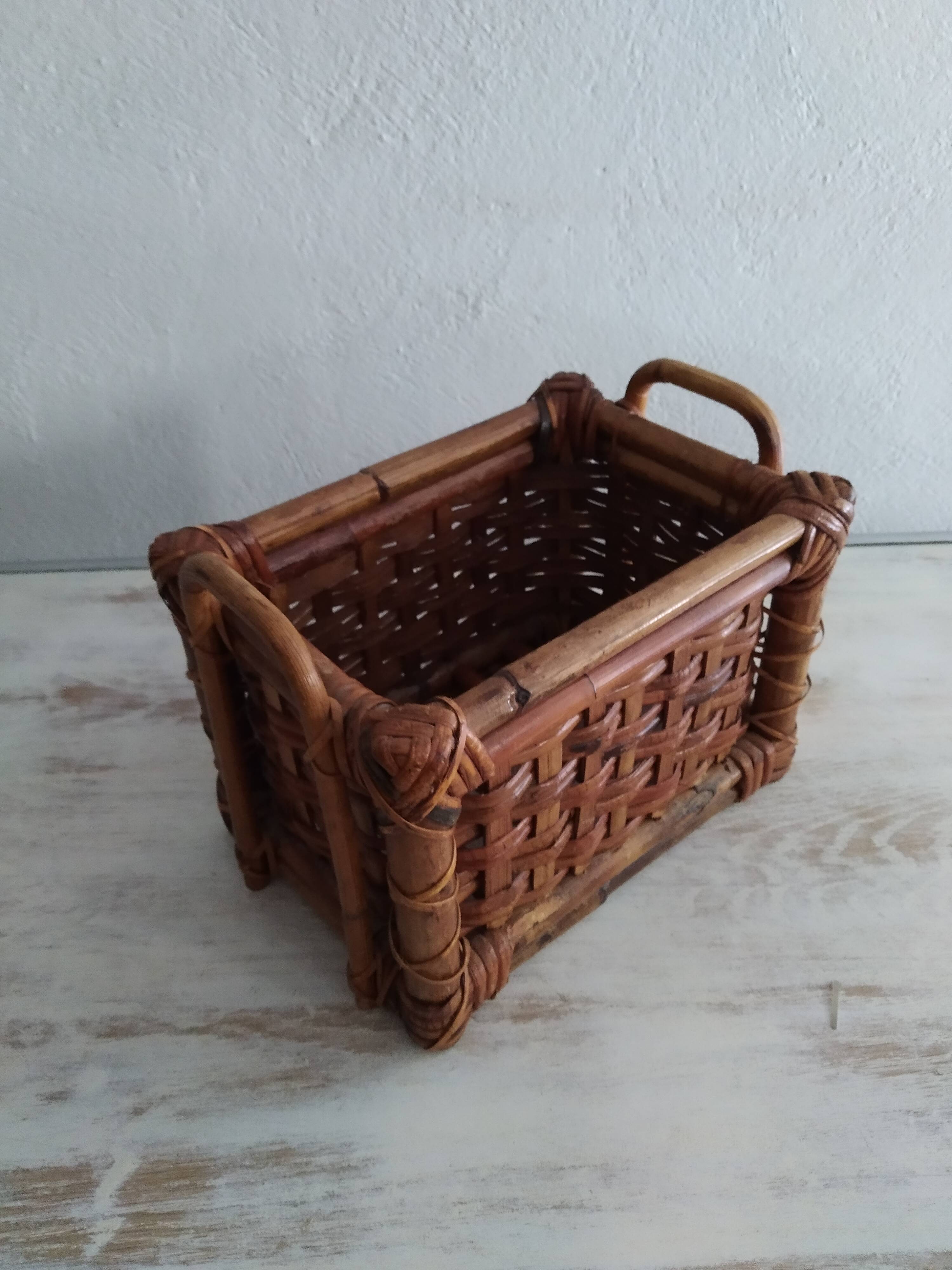 Bamboo storage basket