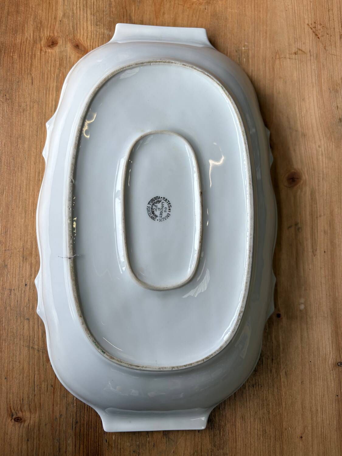 Antique asparagus dish in Limoges porcelain – Pates & Cie – system