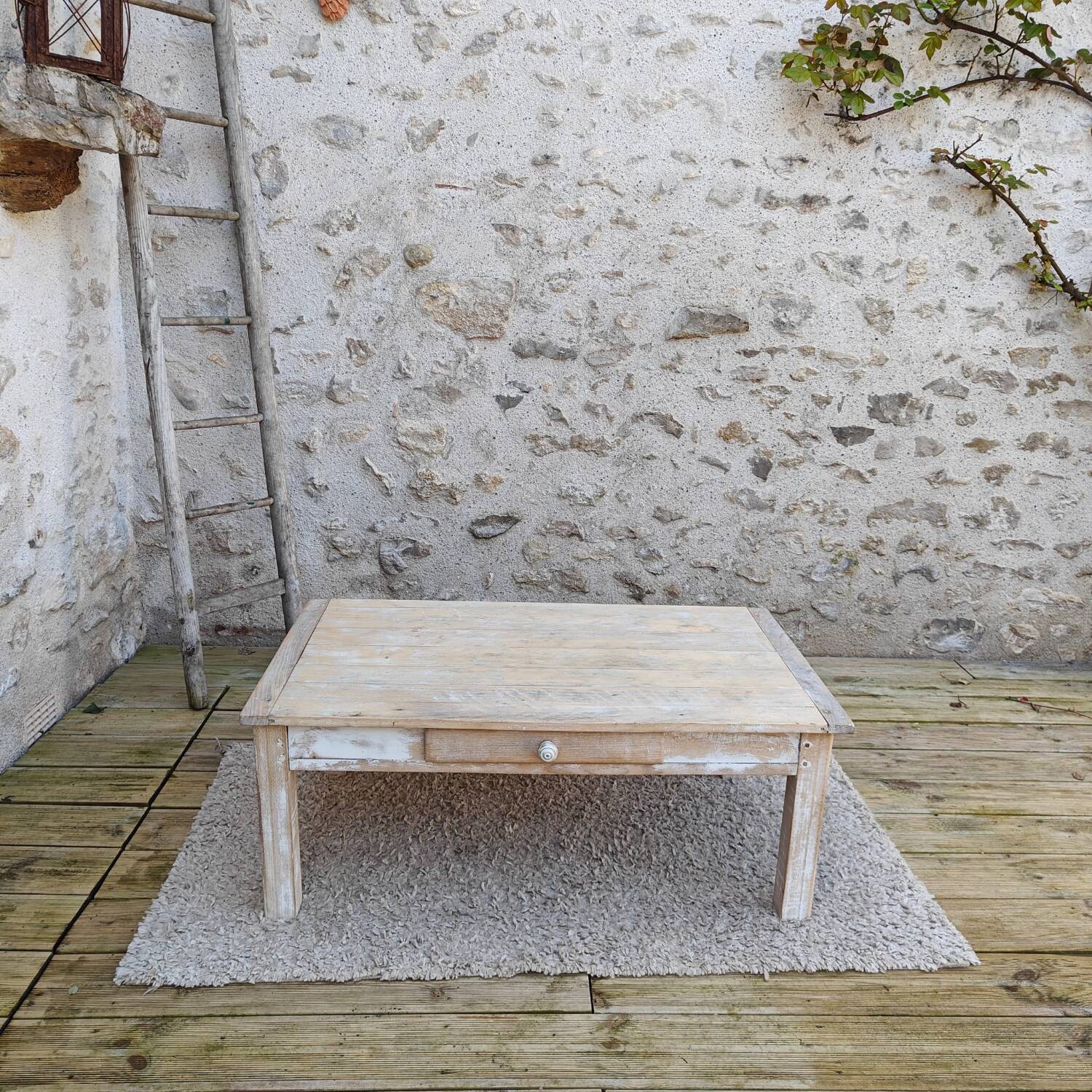 Patinated country coffee table