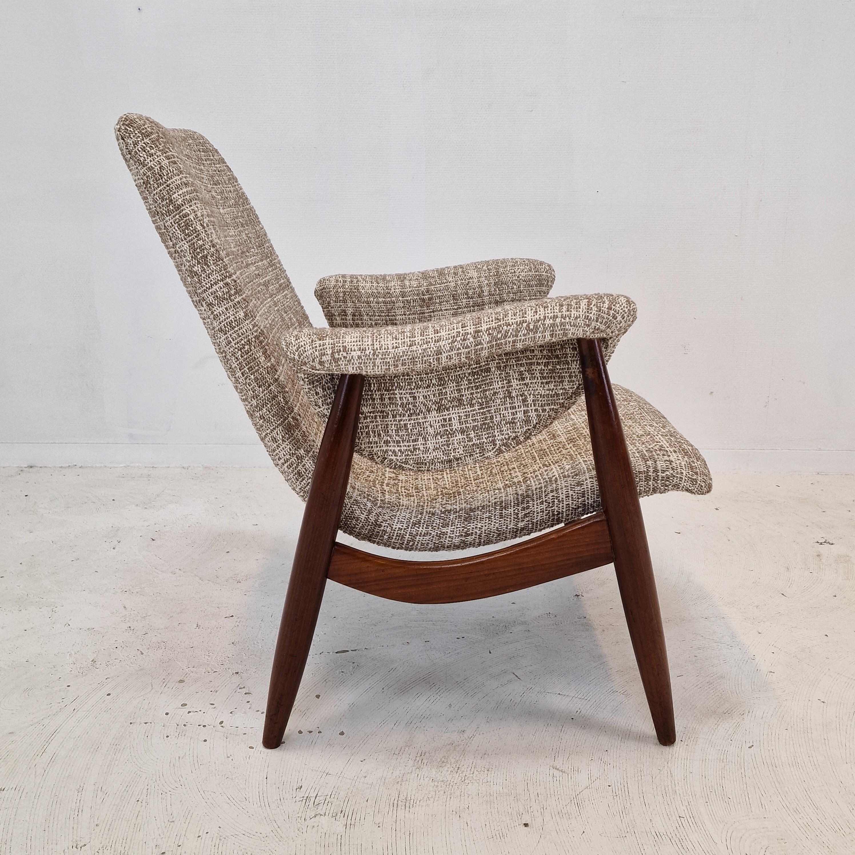 Midcentury Teak Wébé Armchair by Louis Van Teeffelen, 1960's