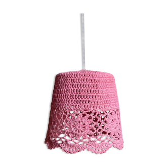 Pink crochet suspension