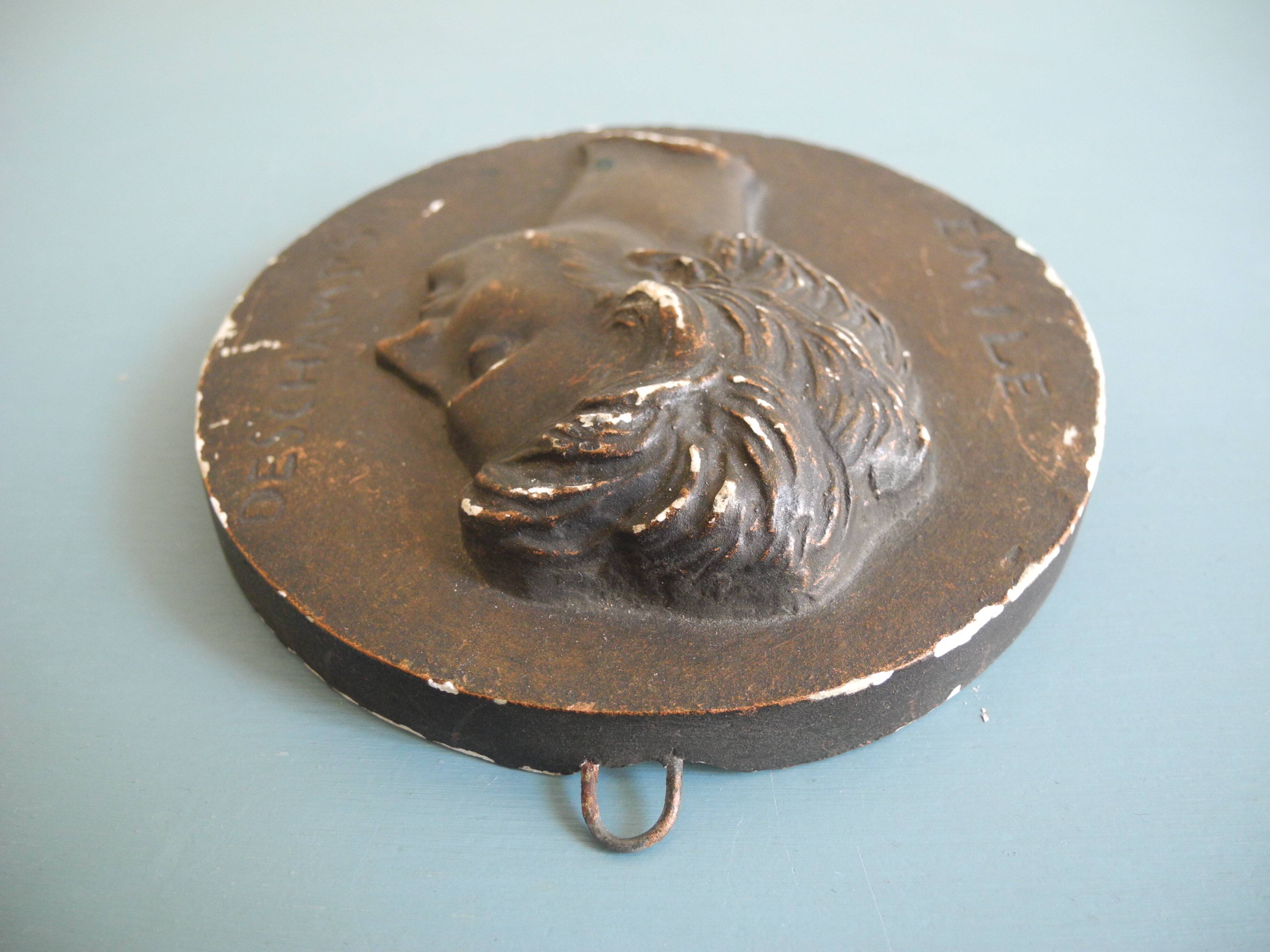 plaster medallion Louvre Museum 19th century Emile Deschamps David Angers 1829 medal