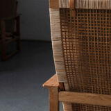 Set of 2 lounge chairs and one footrest by Borge Mogensen for Fredericia Denmark 1960’s