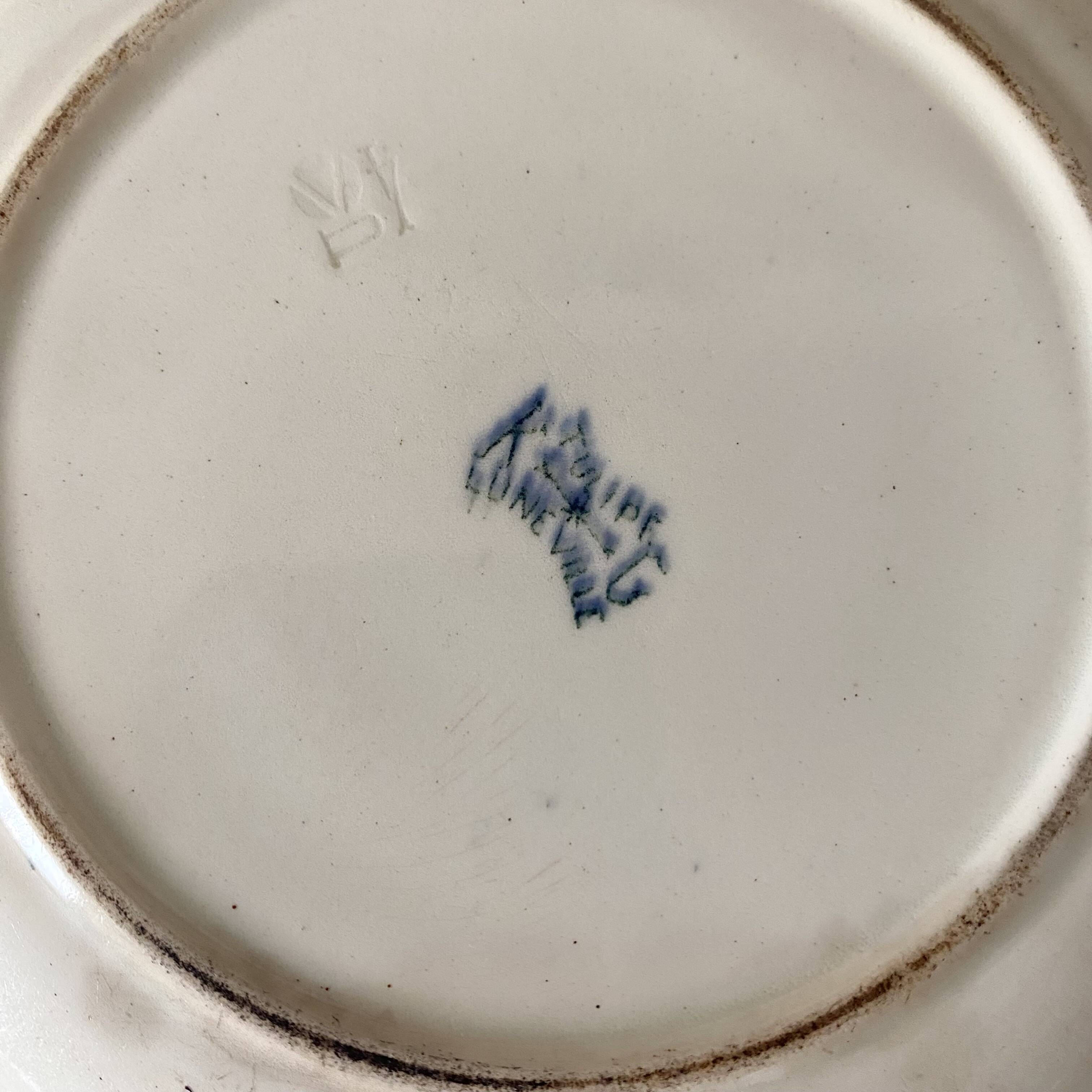 Luneville Tulips ironstone soup plates