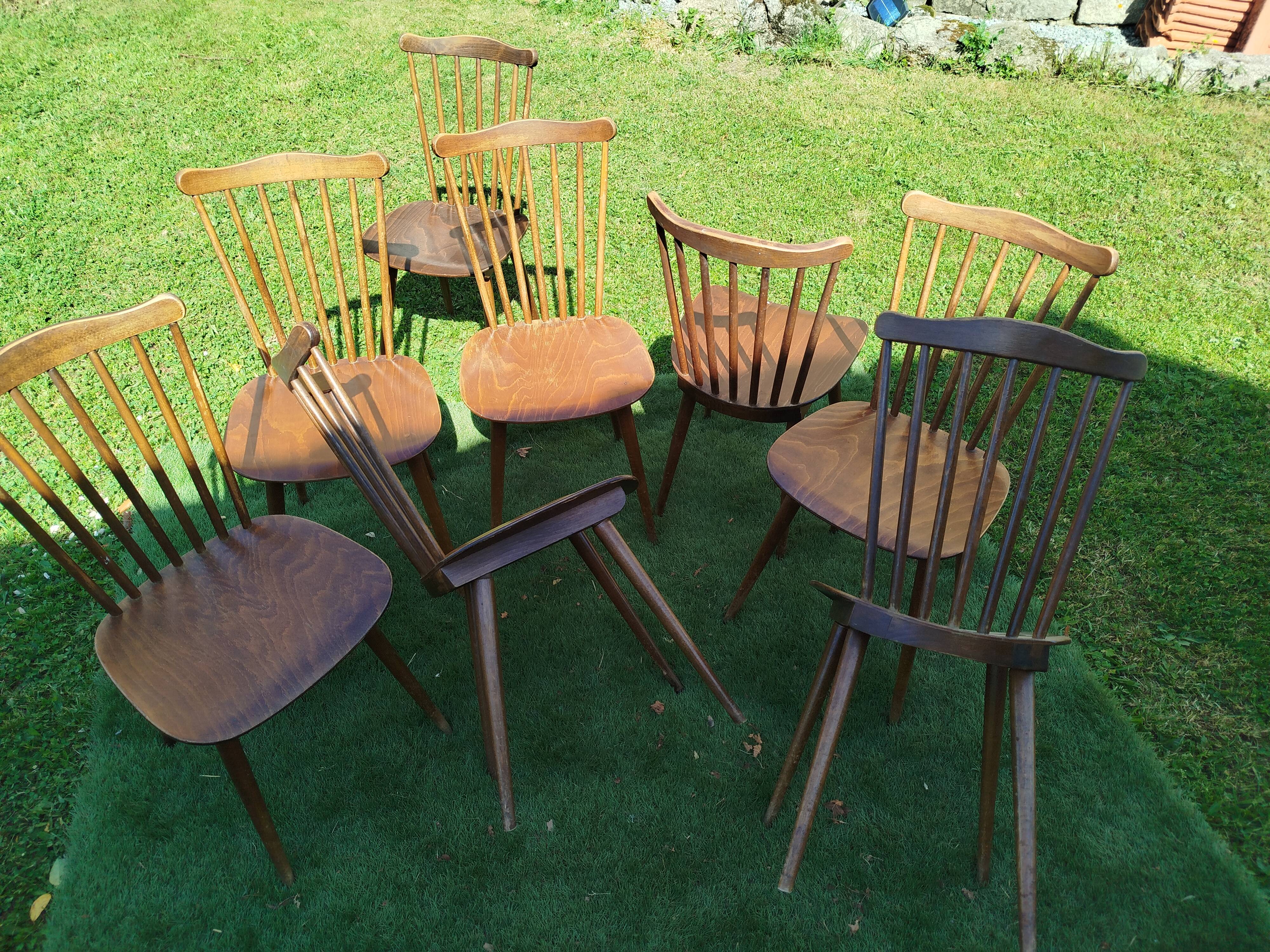 Set of 8 Baumann bistro chairs