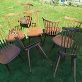 Set of 8 Baumann bistro chairs
