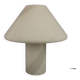 Opal Murano glass mushroom lamp with spiral stripes, 1970s modernist design.