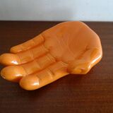 Empty pocket hand vintage ceramic orange