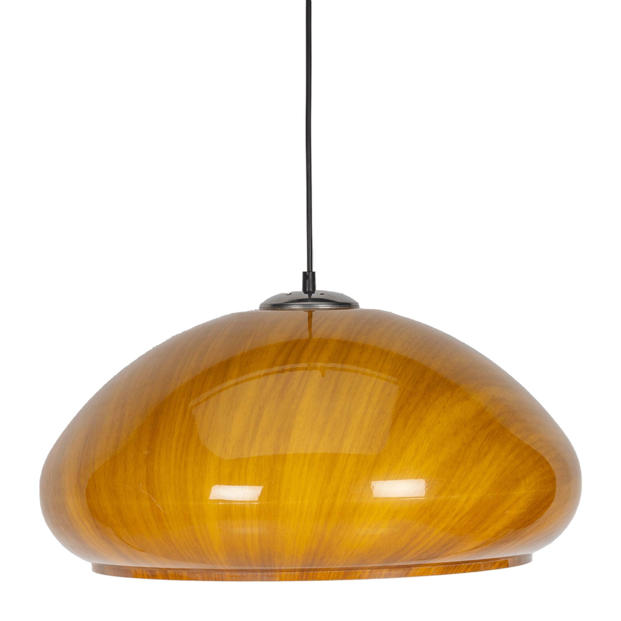 Brown mushroom pendant lamp
