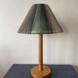 Vintage blond wooden lamp