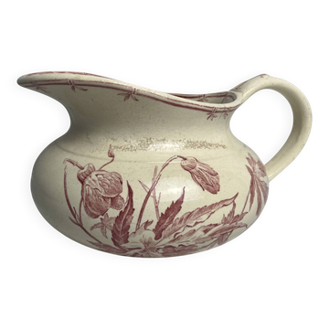 Gien, toilet jug with birds, early 20th century.