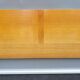 Vintage bed 1960 geometric marquetry 140