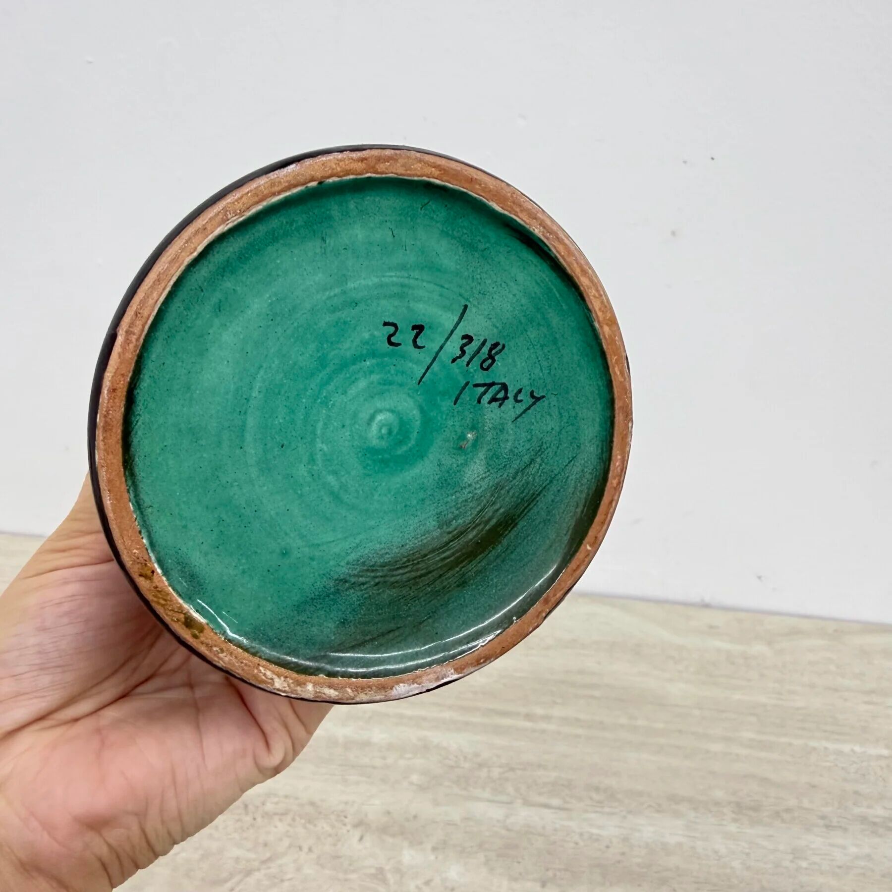 Italian ceramic vase from Bitossi, 1970s
