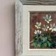 Mid-Century Oil on Panel “Flowers” by Unknown Artist, Vintage & Framed 20 × 23cm