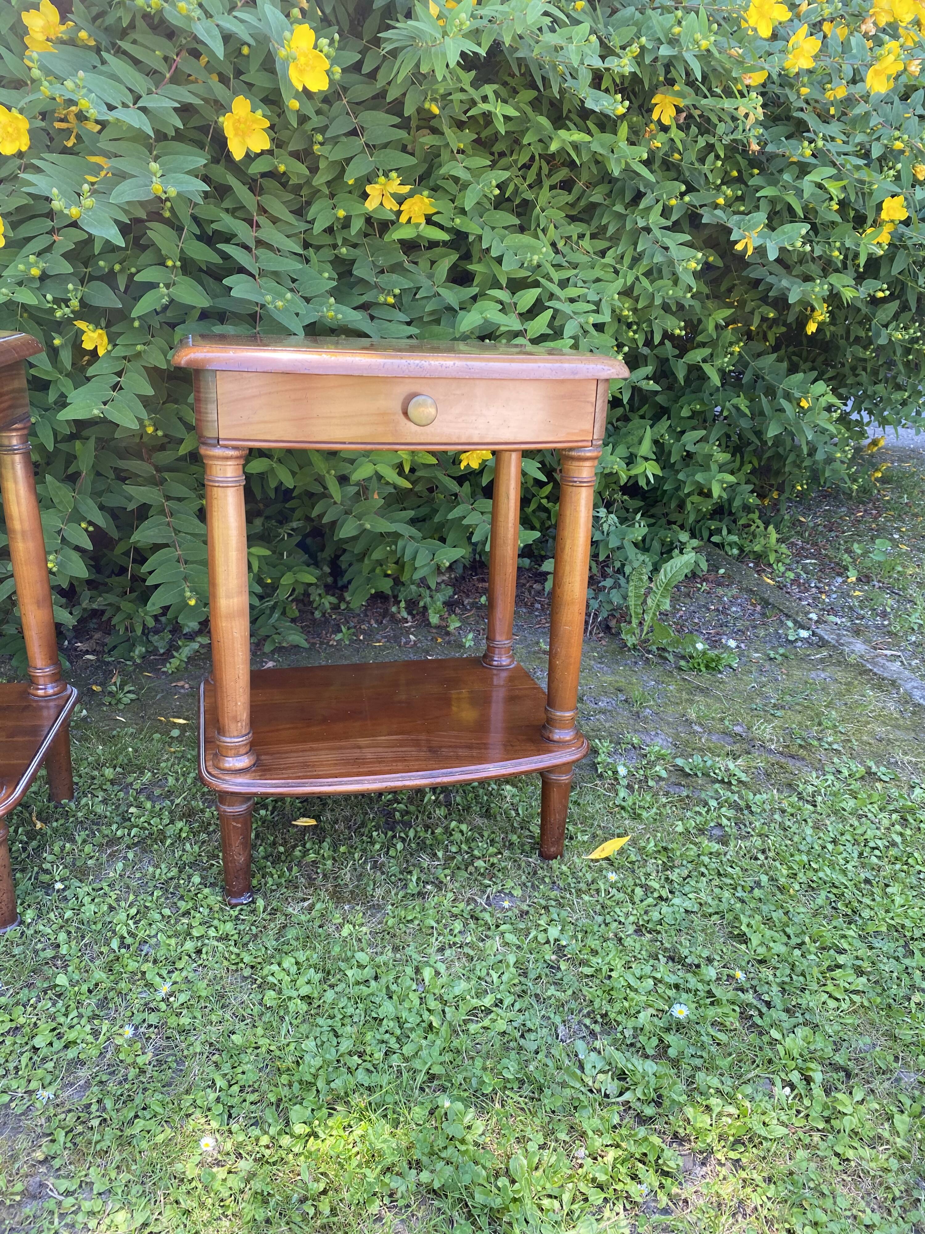 Pair of bedsides in cherry