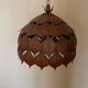 1970s metal chandelier Hans Kogl leaf patterns