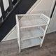 meuble de rangement etagere en rotin osier vintage blanc