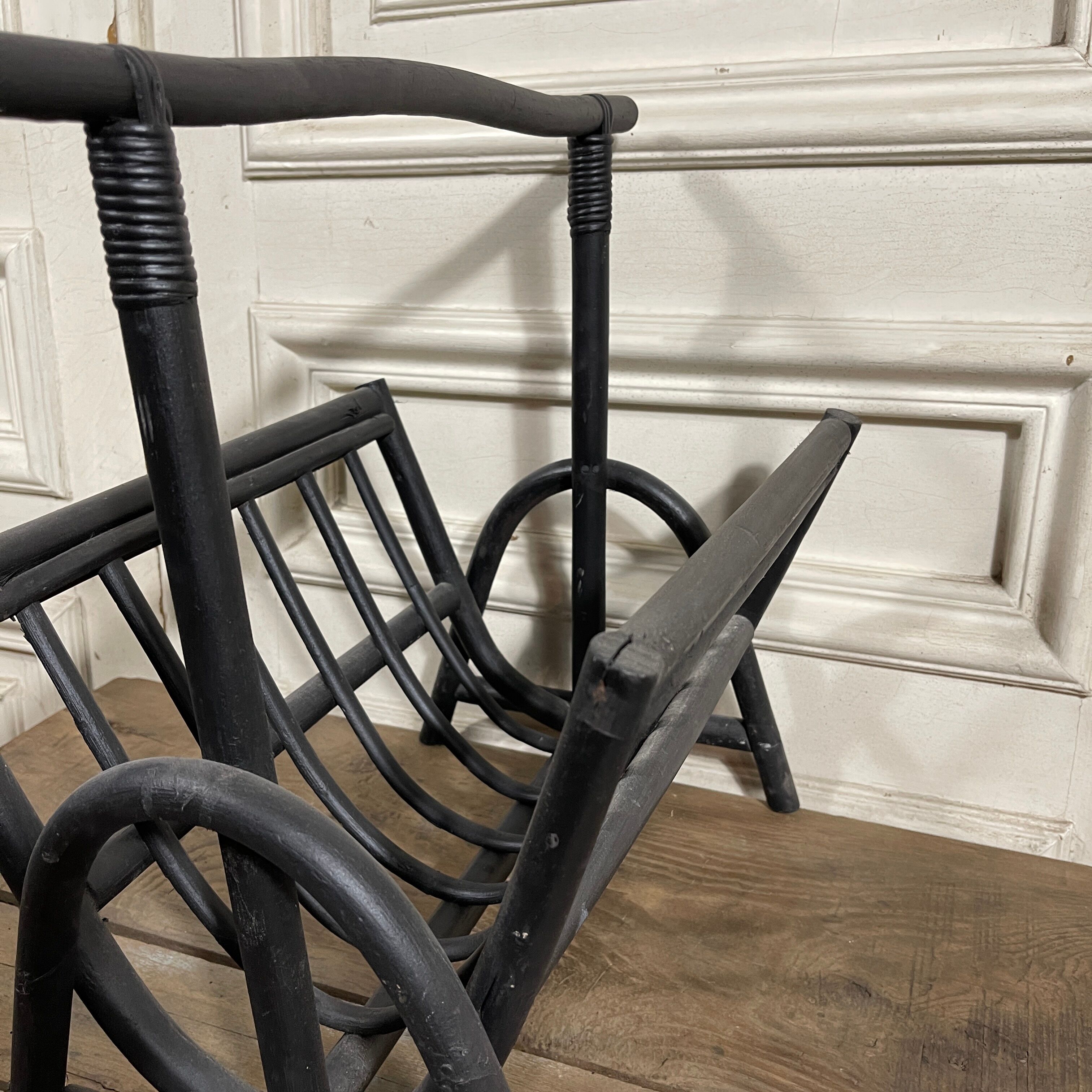 Rattan newspaper holder