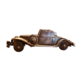 Silver metal car with compartment