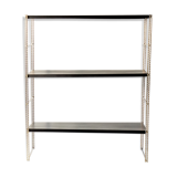 Modular shelves in brass and black steel 60s