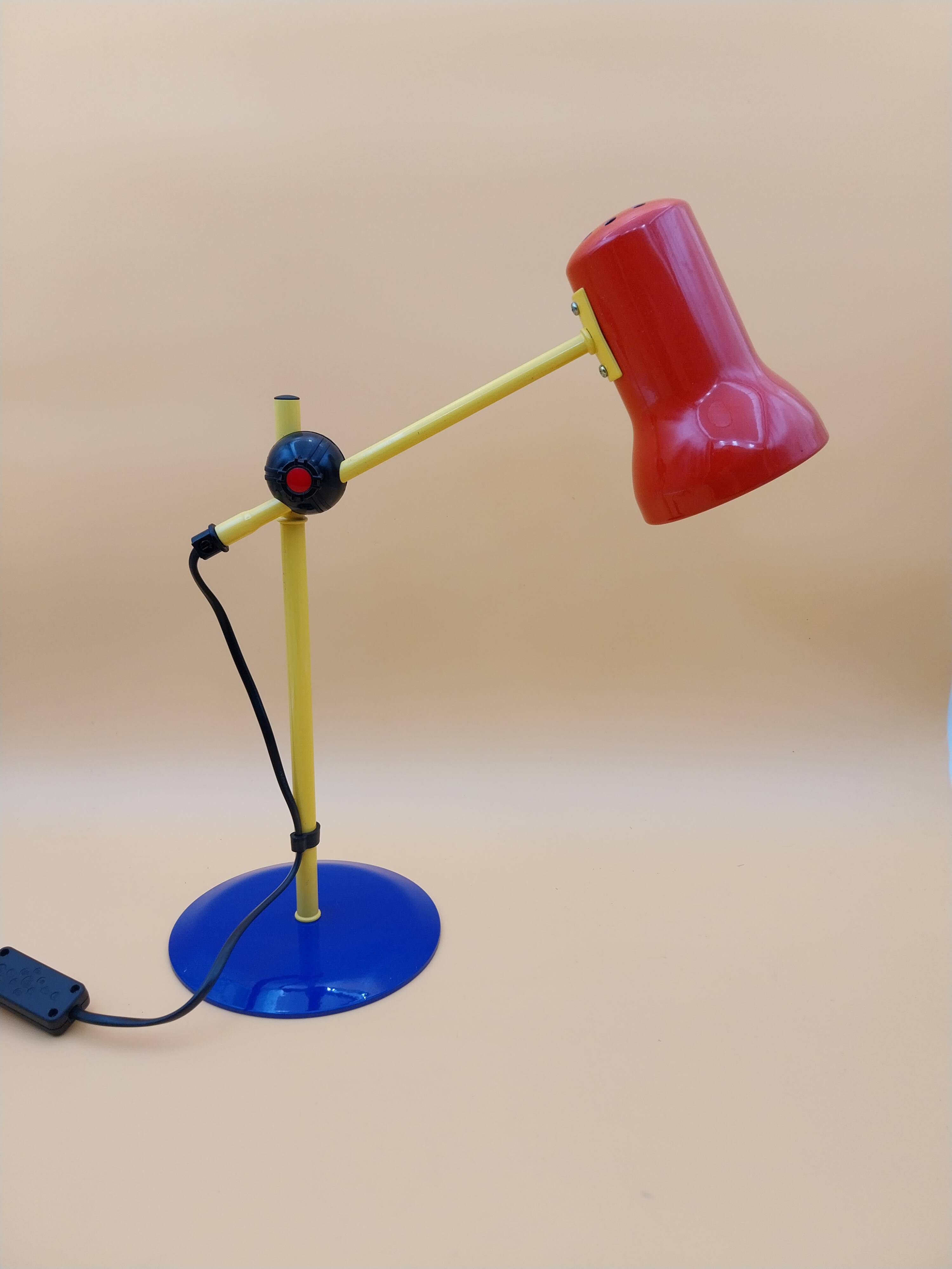 Mathias lamp Memphis design vintage multicoloured metal