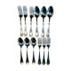 Ensemble de 6 couverts 12 pièces en métal argenté