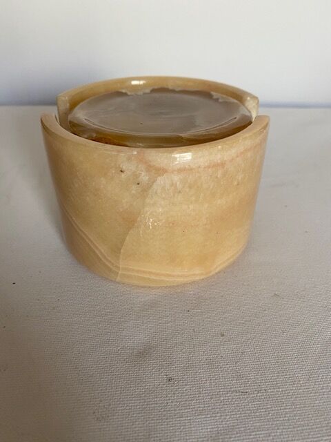 Set of 6 onyx glasses coasters