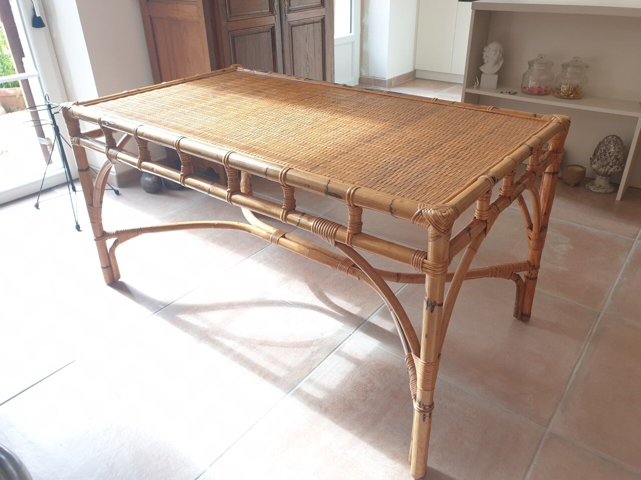 Rattan dining table