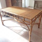 Rattan dining table