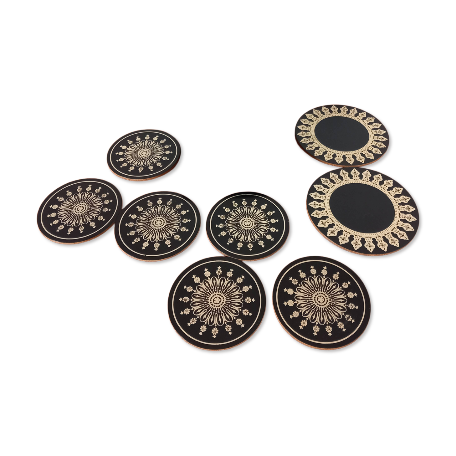 Napoleon set of 6 coasters and 2 bottle mats