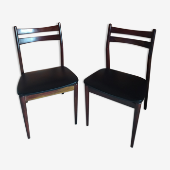 Set of 2 vintage scandinavian chairs