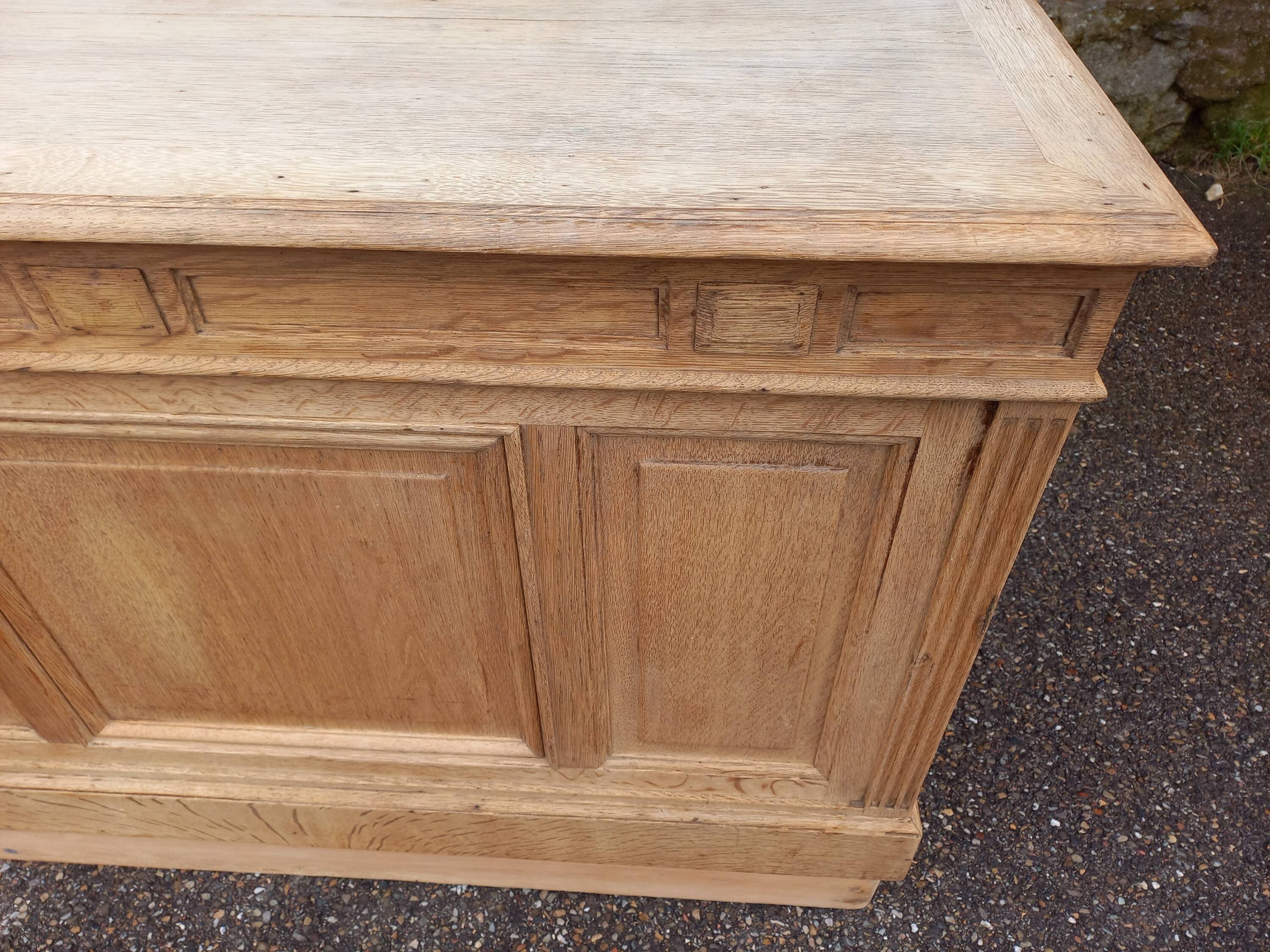 Antique oak shop counter