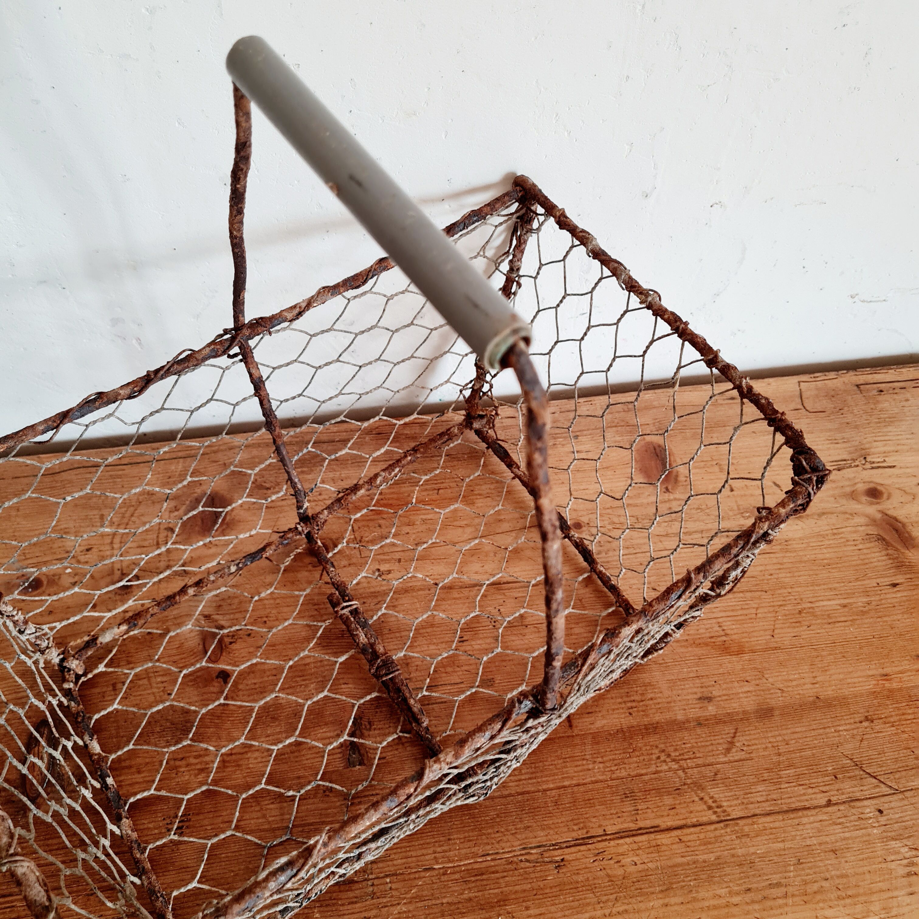 Old wired metal basket