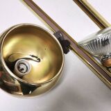4 large golden ball spots, space age 60 70's. concord wall light on rails