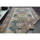 1970s Vintage Turkish Handmade Wool & Cotton Beige Area Rug 115x183