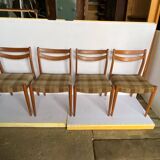Series of 4 Scandinavian style chairs 1960