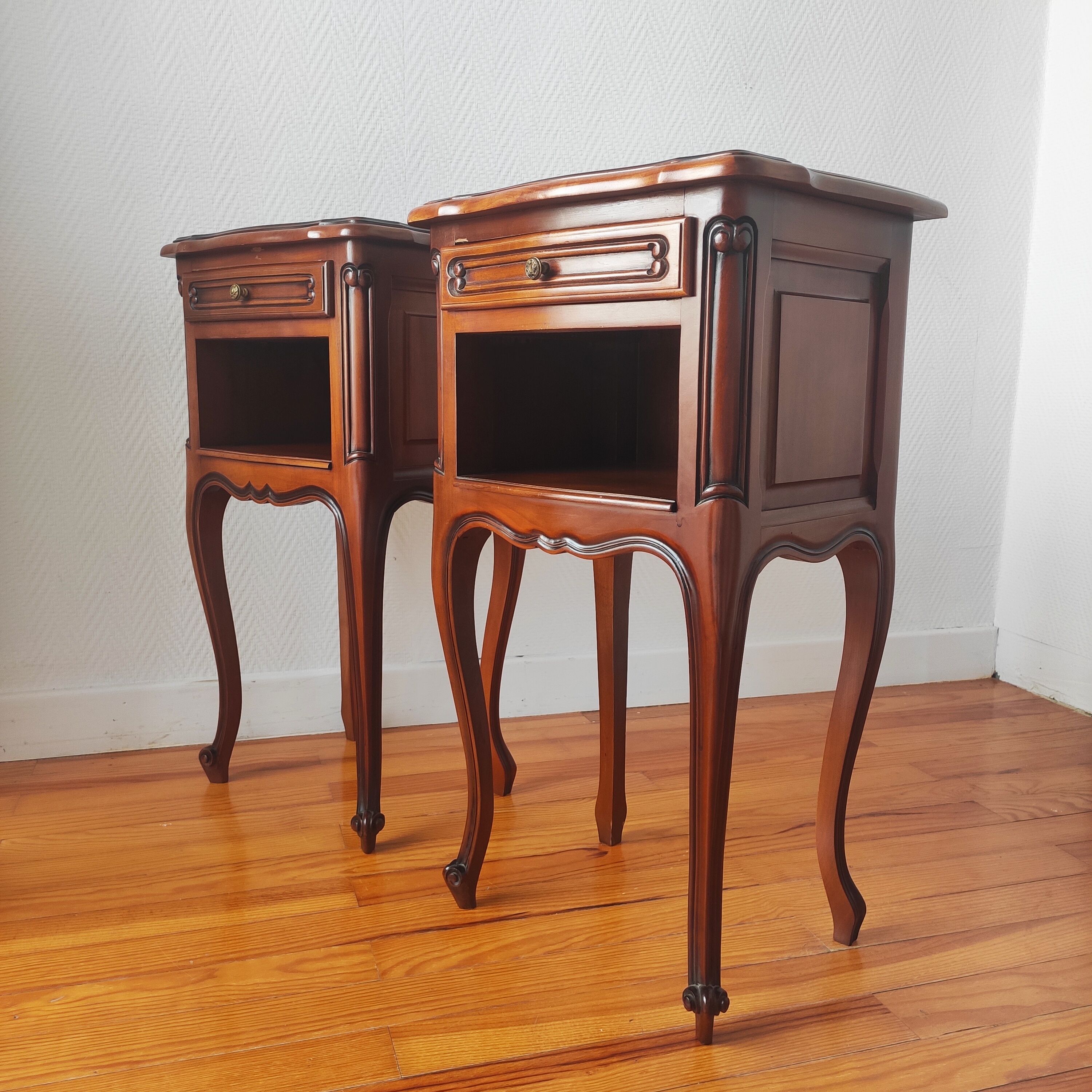 Pair of stylish bedside tables
