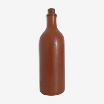 Bottle in stoneware M.K.M. vintage brown