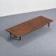 Cansado bench in mahogany by Charlotte Perriand, circa 1962.