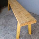 Bench 140 cm old solid wood with patina