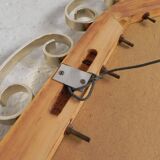 Vintage faceted mirror in an aluminium frame from the 1950s.