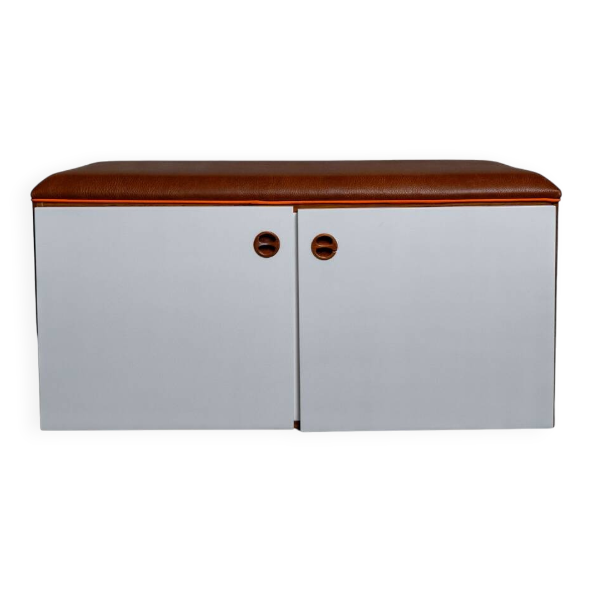 Vintage bench storage unit