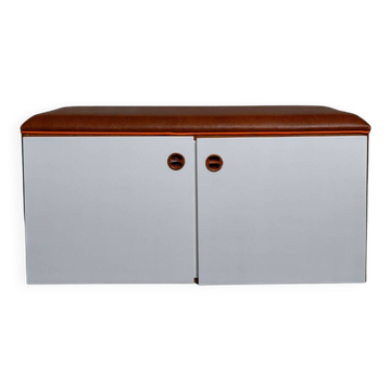 Vintage bench storage unit