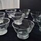 8 low engraved glass champagne coupes from the 1950s