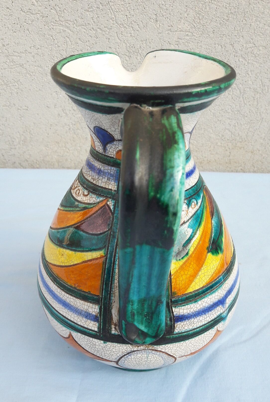 Italian ceramic pitcher